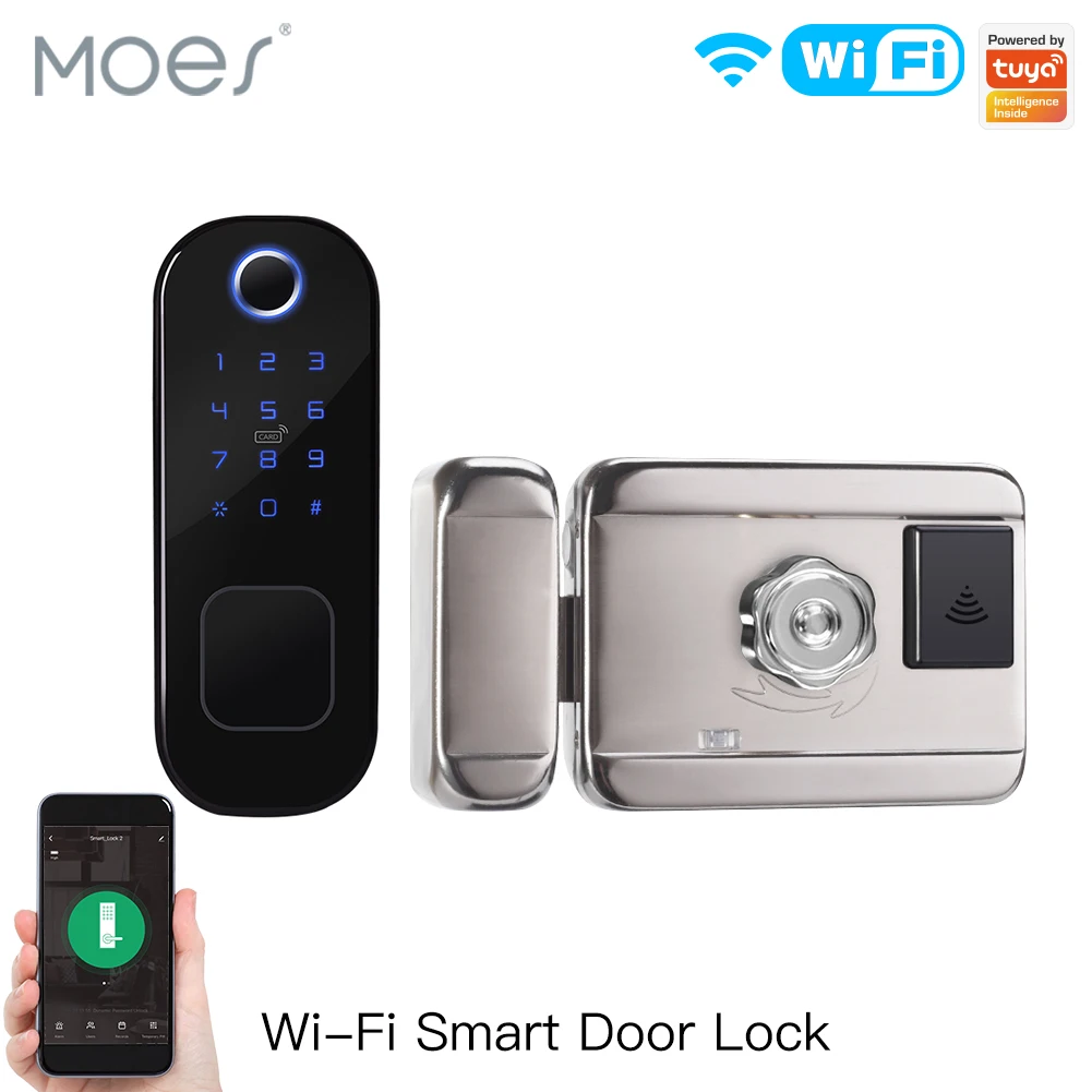 Home Security Guard - MOES 와이파이 투야 스마트 도어락, 지문