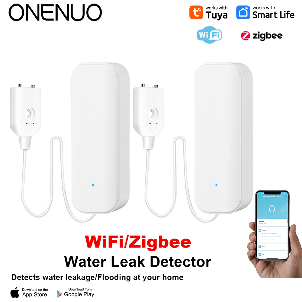 Home Security Systems - WiFi/Zigbee 워터 센서 Tuya 누출 경보