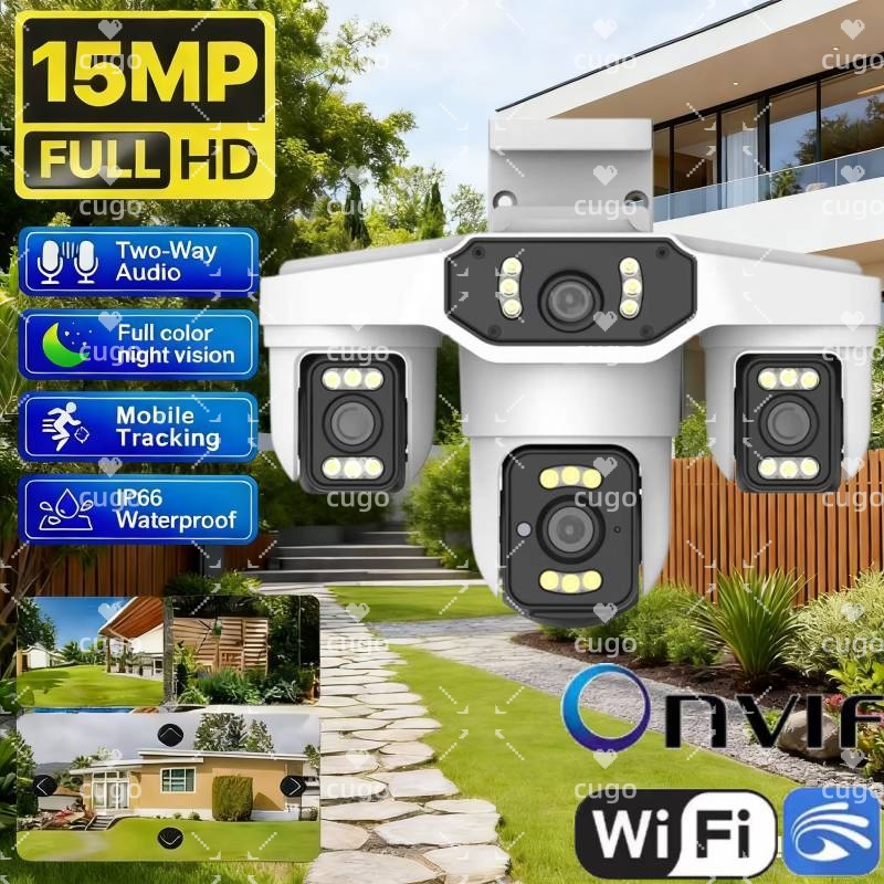 Home Security Police - 15MP 8K Wifi IP 카메라 3렌즈