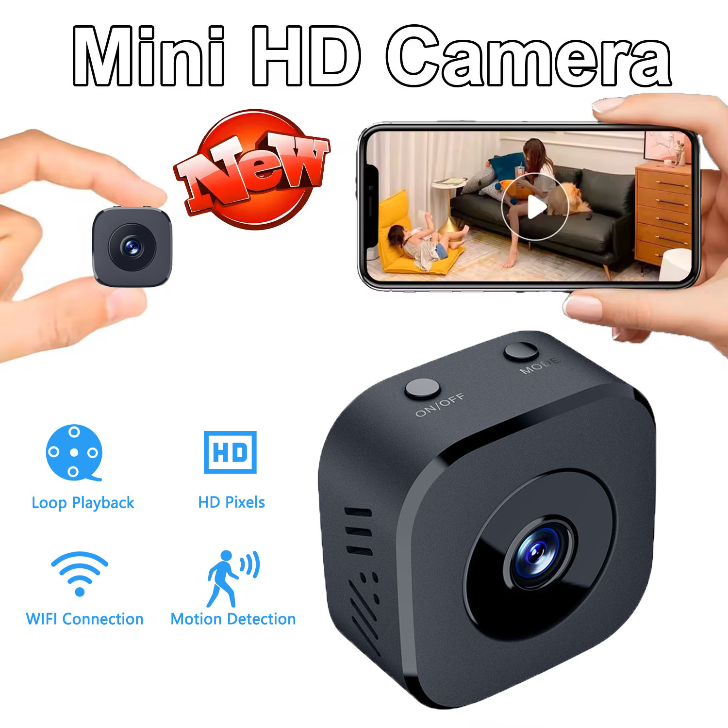 Home Security Lidar - 보안 카메라 4K 미니 풀 컬러
