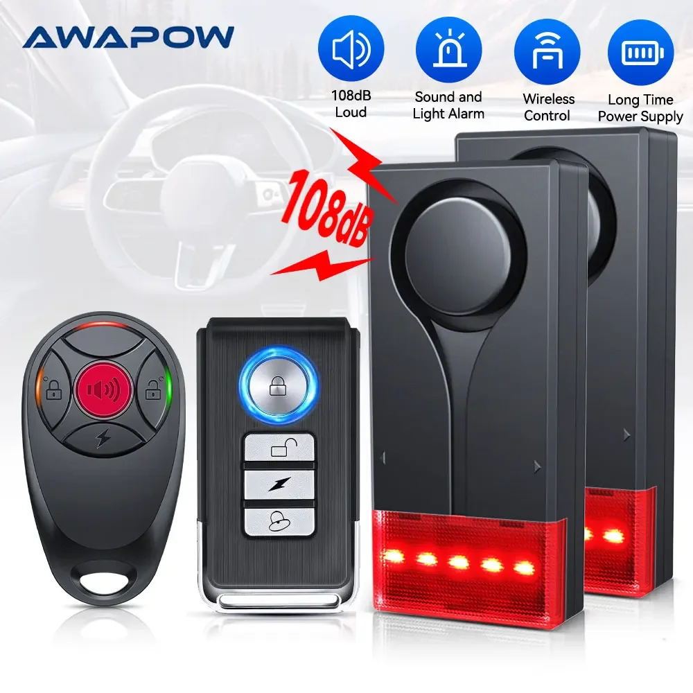 Home Security Blink - Awapow 무선 자동차 도난 방지 진동