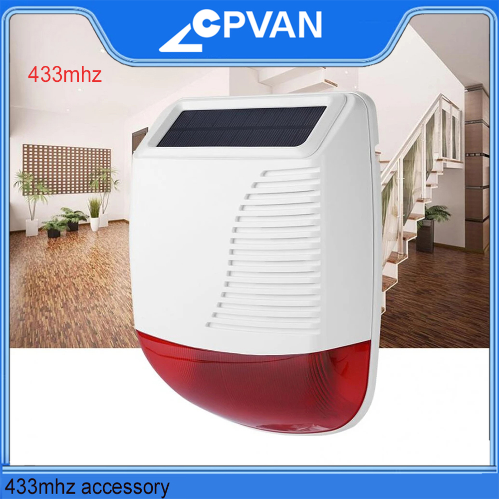 Home Security Siren - CPVAN 야외 무선 사이렌 110dB 사운드