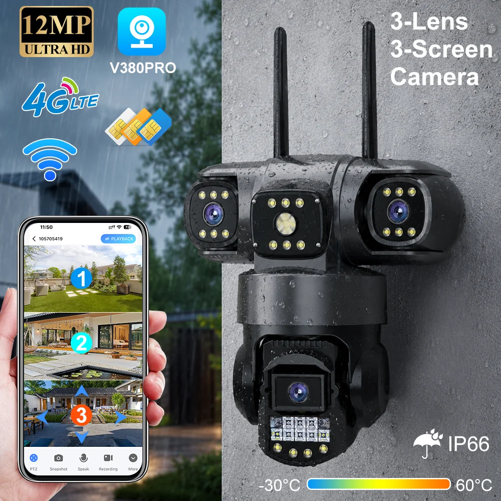 V380 Pro 4G 야외 방수 카메라, SIM 카드  - Home Security Land 리뷰 및 가격