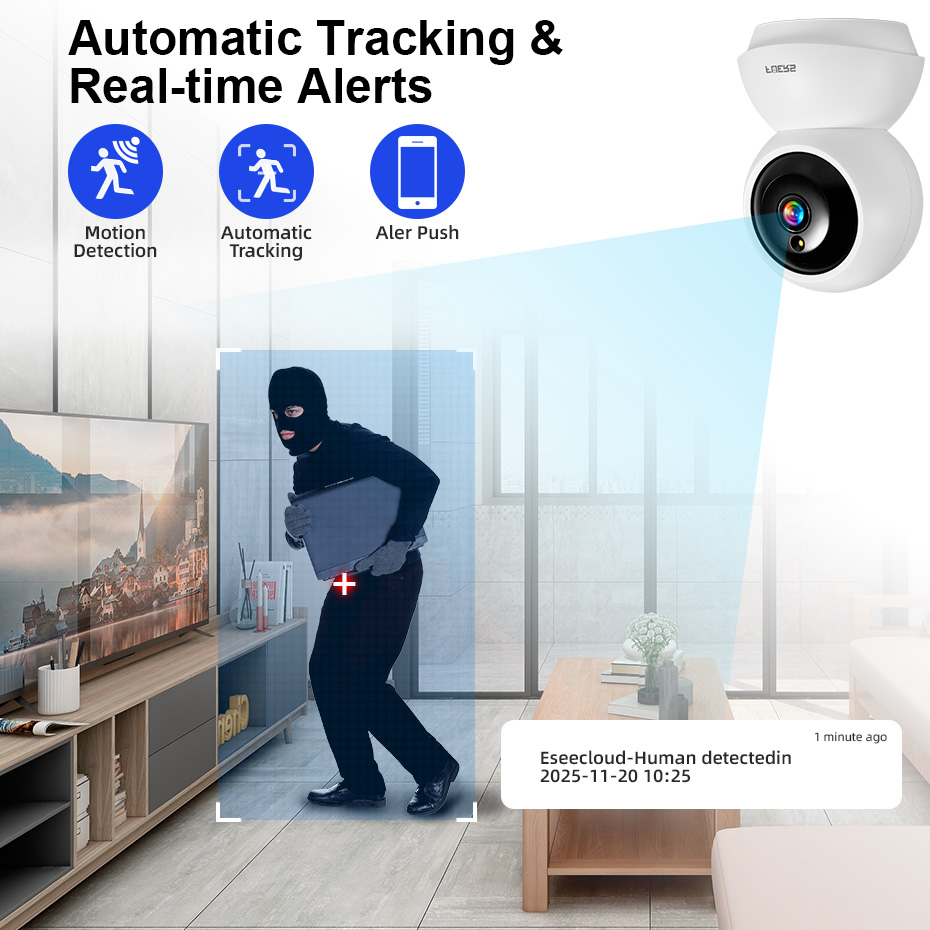 푸어스 5MP WiFi 카메라 가정용 실내 무선 IP  - Home Security Ai 리뷰 및 가격