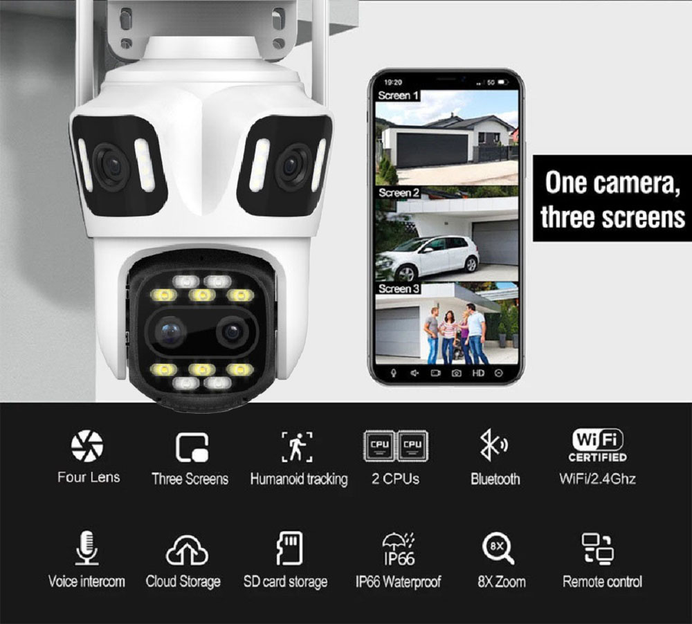 Uzoom 10K 16MP 야외 PTZ WIFI IP  - Home Security Ai 리뷰 및 가격