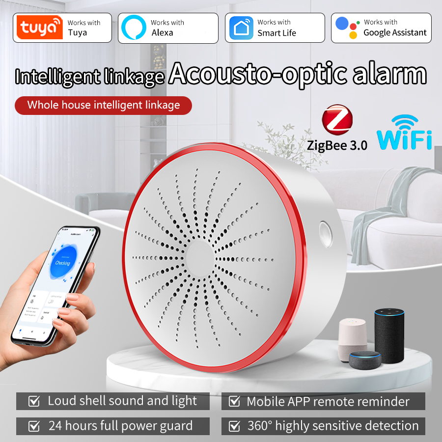 Tuya WiFi ZigBee 스마트 알람 사이렌 지능 - Home Security Blink 리뷰 및 가격