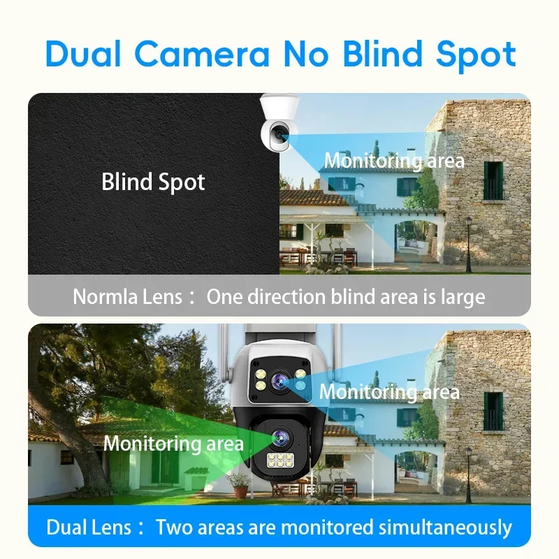 8MP 4K WIFI IP 카메라 PTZ 야외 듀얼 스 - Home Security Ai 리뷰 및 가격