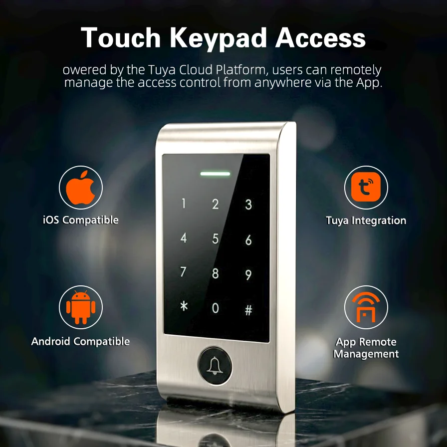 도어벨 버튼이 있는 고급 WIFI 원격 제어 터치 키패 - Home Security Systems 리뷰 및 가격