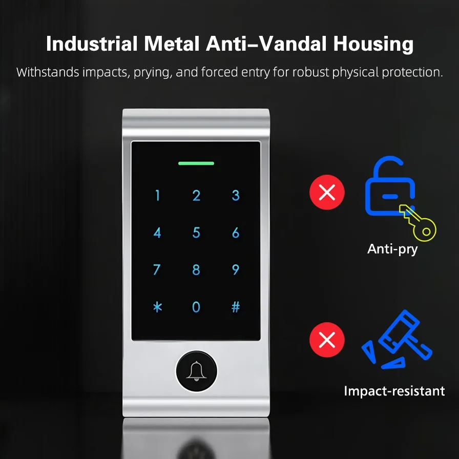 도어벨 버튼이 있는 고급 WIFI 원격 제어 터치 키패 - Home Security Systems 리뷰 및 가격