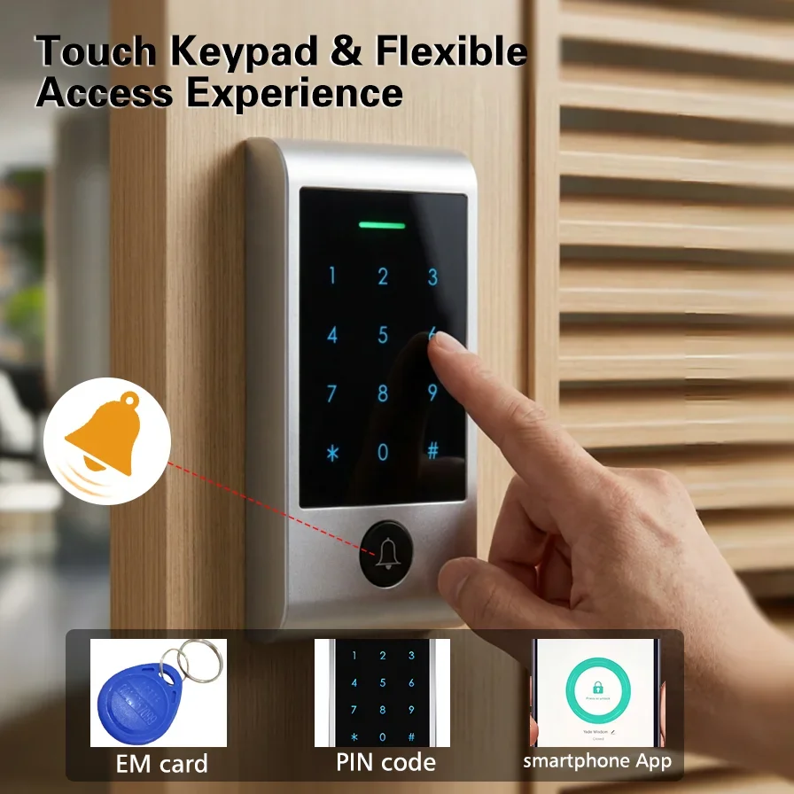 도어벨 버튼이 있는 고급 WIFI 원격 제어 터치 키패 - Home Security Systems 리뷰 및 가격