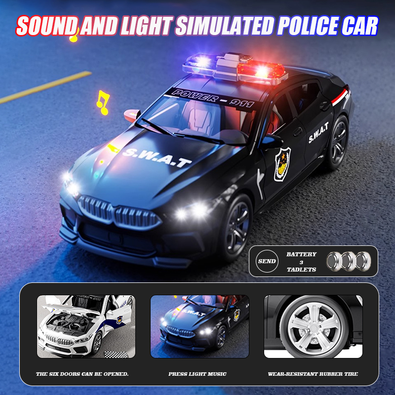1:32 시뮬레이션 BMW M8 경찰차 자동차 모델 자 - Home Security Police 리뷰 및 가격