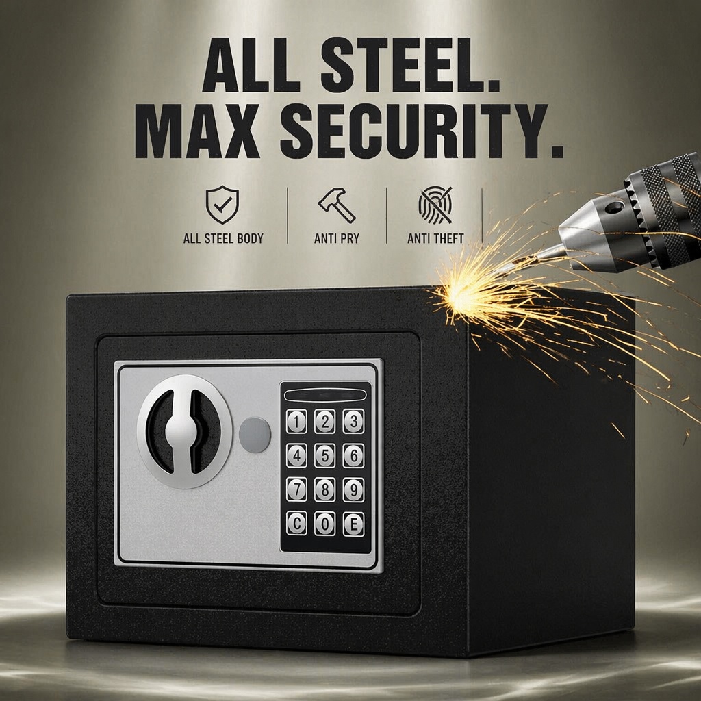 올스틸 전자 디지털 키패드 금고, 이중 비밀번호 키 잠 - Home Security Guard 리뷰 및 가격