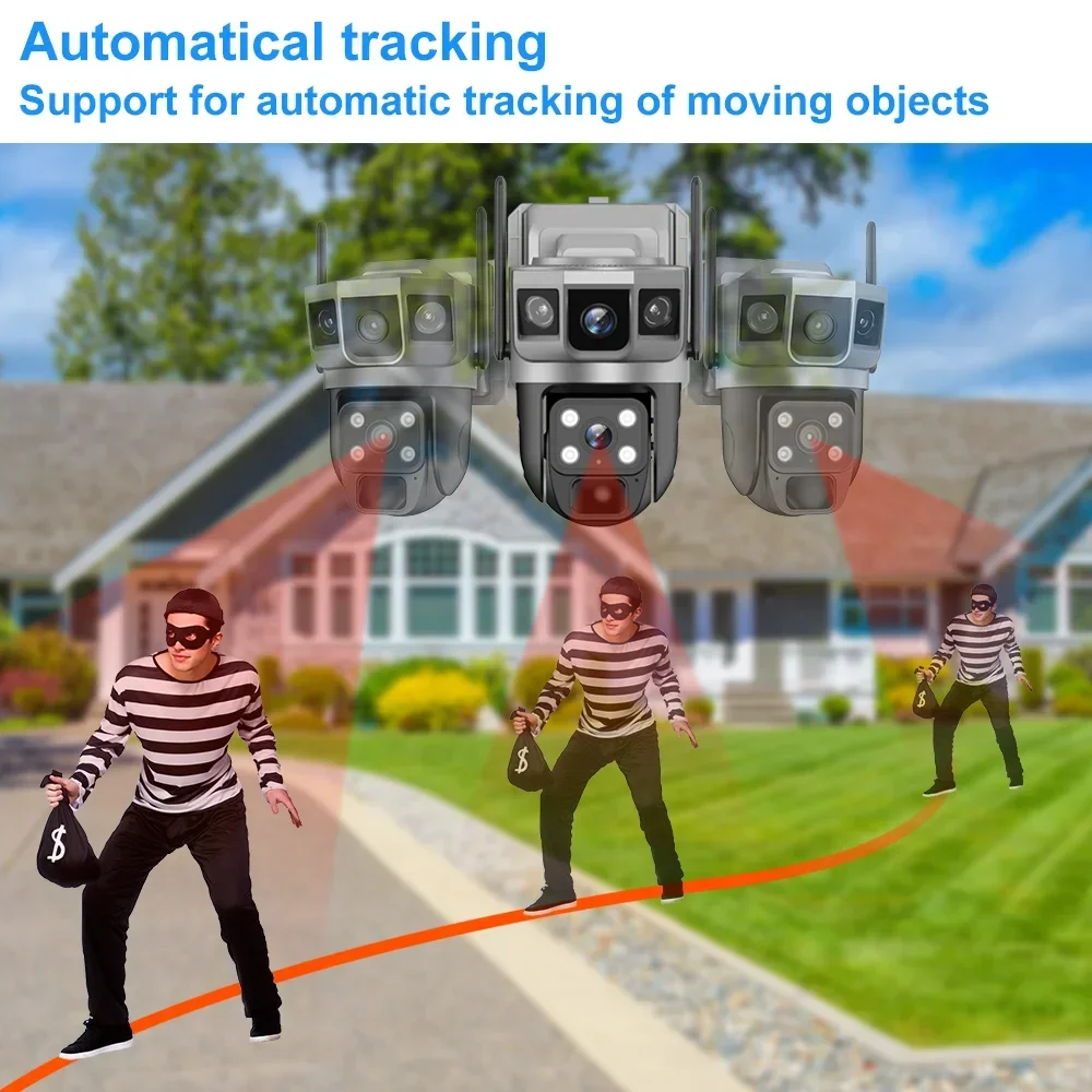 V380 4K 3화면 4G 카메라 태양광 배터리 PIR - Home Security Ai 리뷰 및 가격