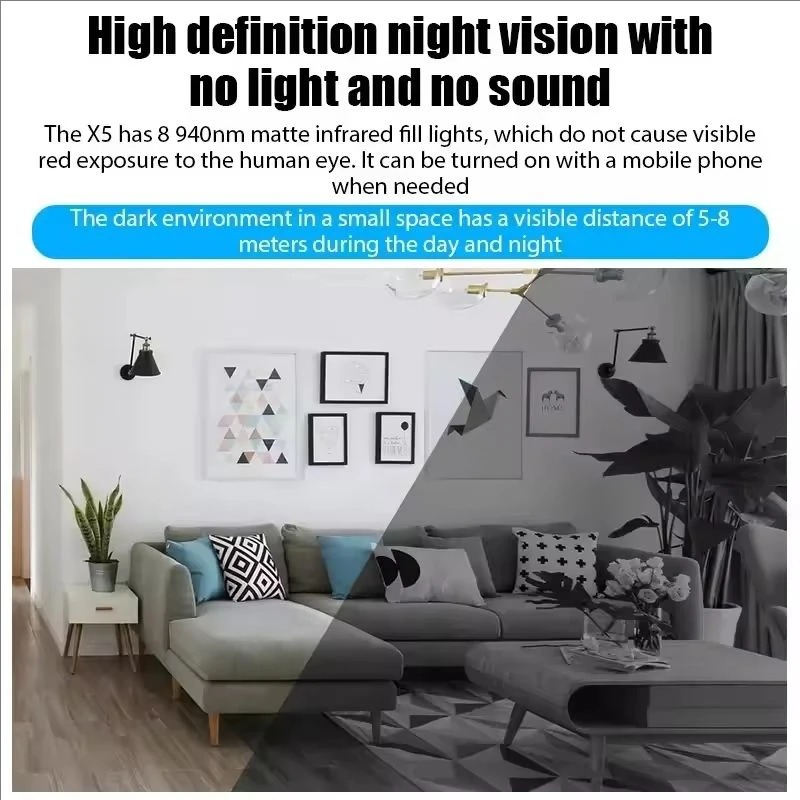 미니 X5 카메라 무선 1080P 감시 보안 비디오 캠 - Home Security Lidar 리뷰 및 가격