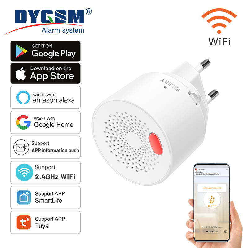 Tuya 스마트 홈 와이파이 천연 가스 센서, 가연성  - Home Security Guard 리뷰 및 가격
